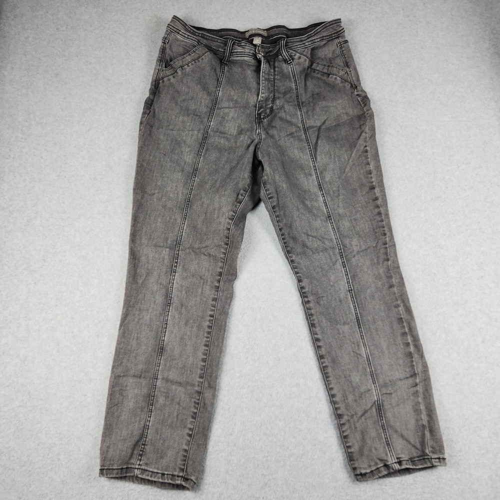 Falls Creek Jeans Women 14 Gray Denim Medium Wash Streetwear Grunge Straight Leg